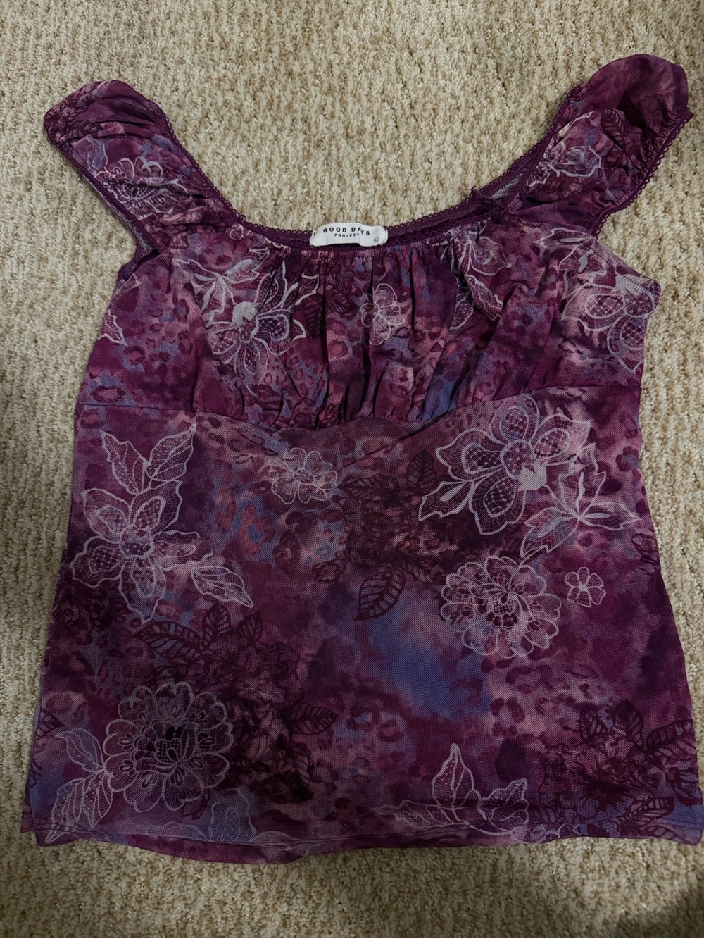 Purple Floral Top